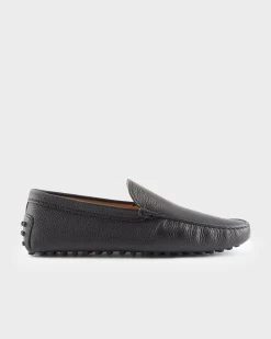 Dark Midnight Blue Leather Gommino Driving Shoes