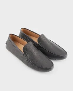 Dark Midnight Blue Leather Gommino Driving Shoes