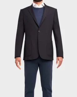 Dark Midnight Techmerino Wool Blazer