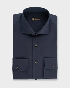 Dark Navy Cotton Stretch Shirt