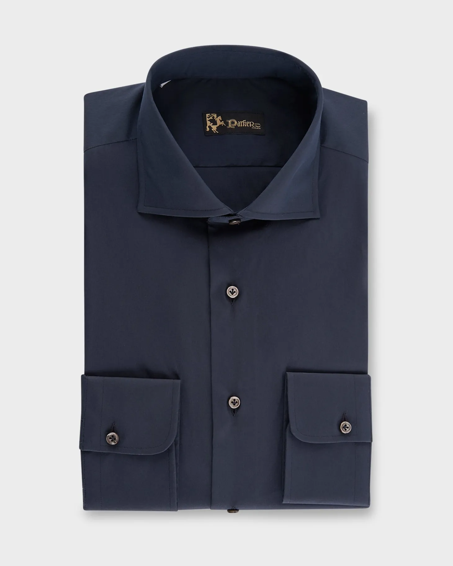 Dark Navy Cotton Stretch Shirt