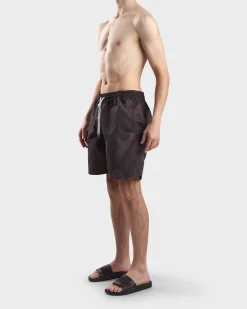 Dark Oat Brown Wave Copacabana Swim Shorts