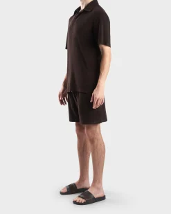 Dark Oat Faustino Terry Cotton Polo Shirt