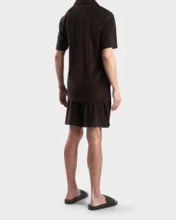 Dark Oat Faustino Terry Cotton Polo Shirt