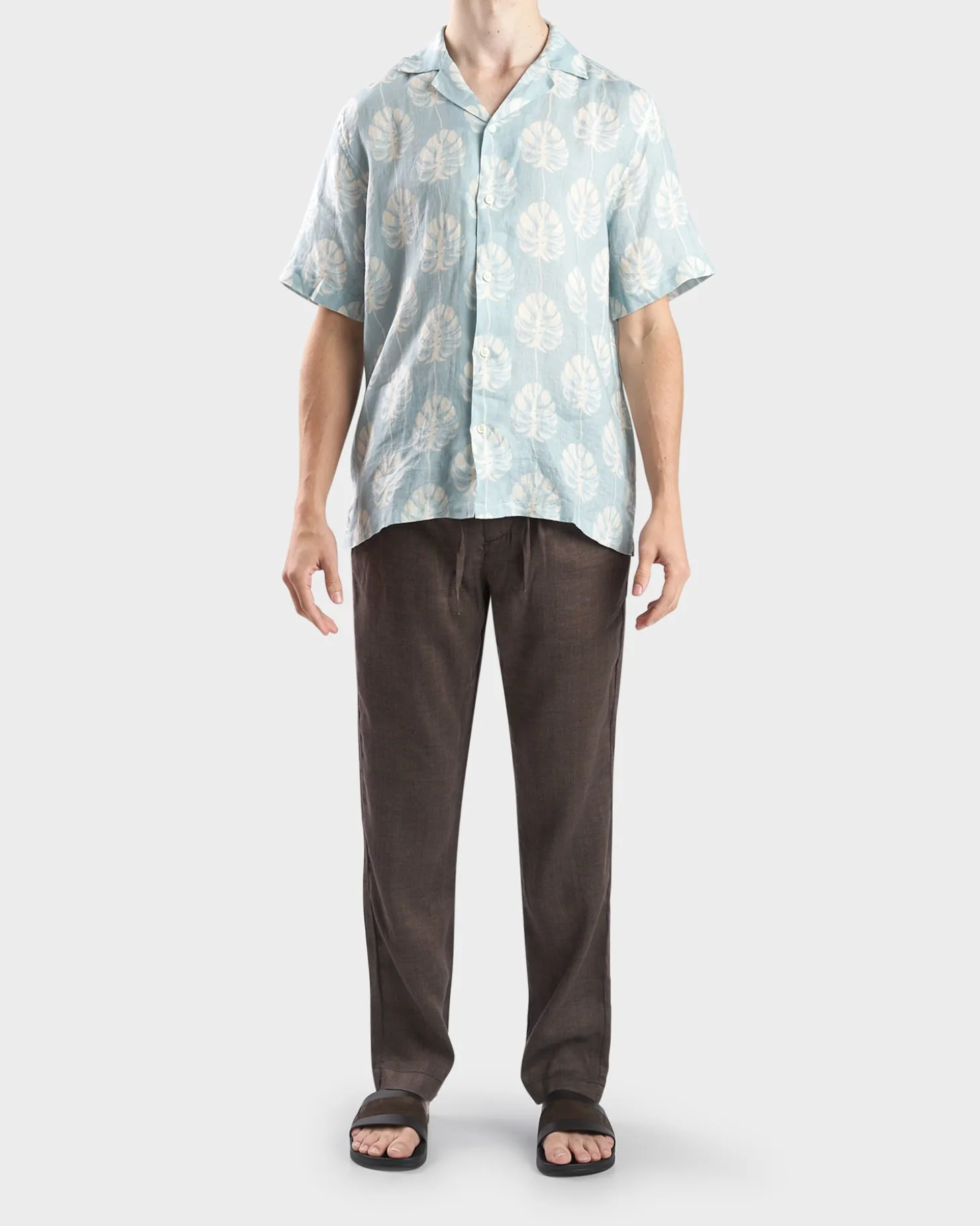Dark Oat Oscar Linen Chinos