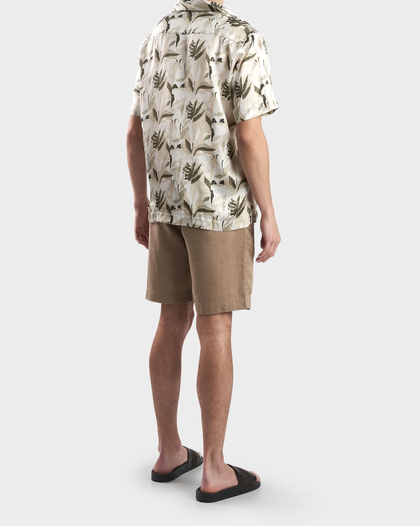 Dark Oat Roberto Tropico Silk Shirt