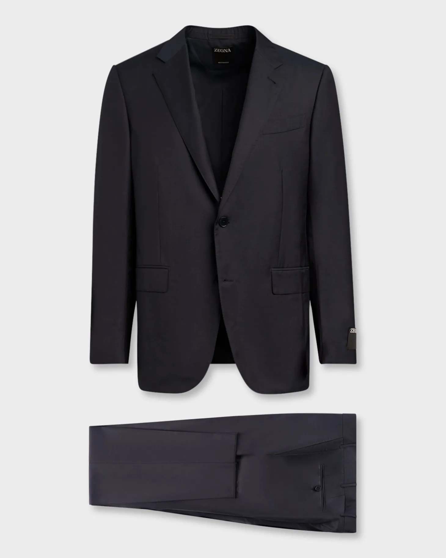 Deep Blue Check Pattern Wool Suit