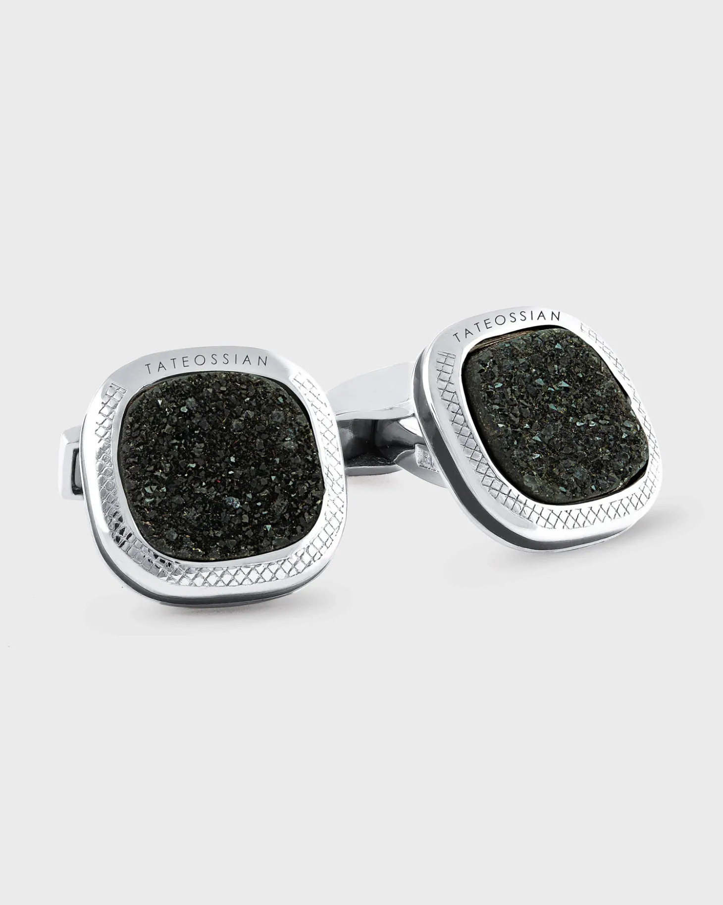 Druzy Quartz Sterling Silver Cufflinks