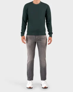 Emerald Crew Neck Merino Wool Sweater