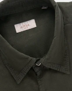 Emerald Green Cotton Corduroy Shirt
