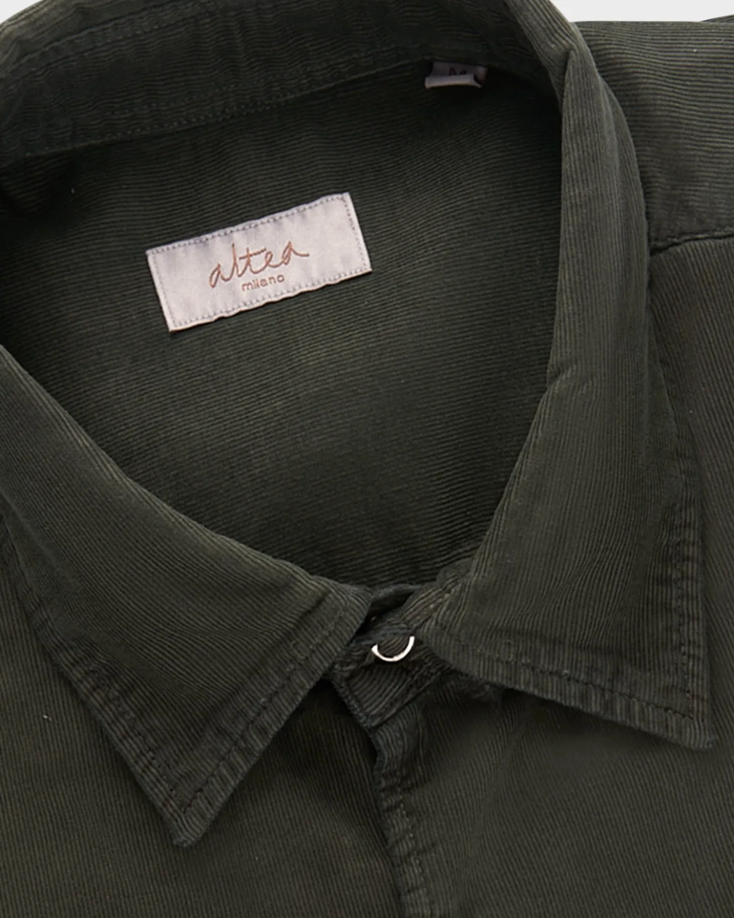 Emerald Green Cotton Corduroy Shirt