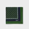 Emerald With Blue Floral Pocket Square