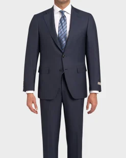Exclusive Blue Check Wool 150's Silk Suit
