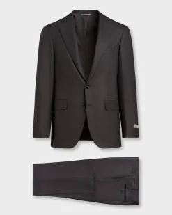 Exclusive Charcoal With Pinhead Super 160's Wool Suit