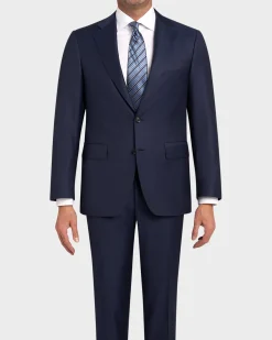 Exclusive Dark Blue Twill Super 150's Wool Suit