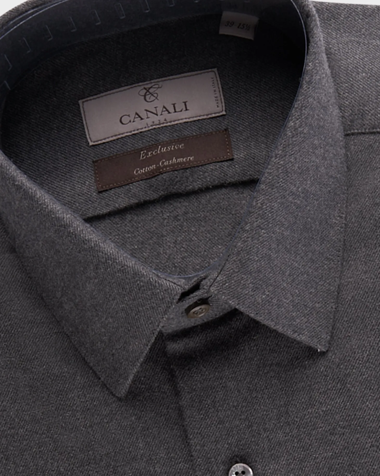 Exclusive Grey Cotton Cashmere Shirt