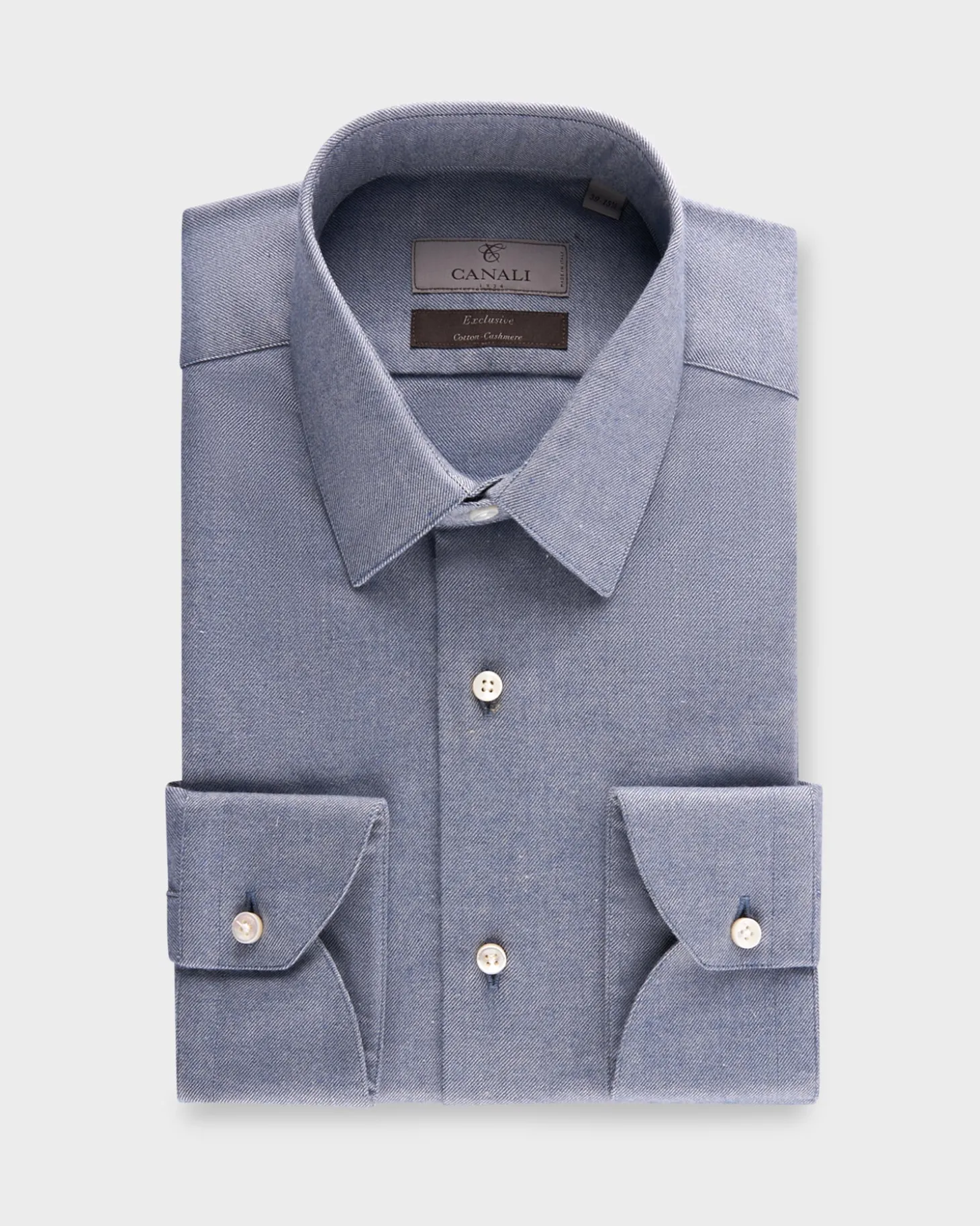 Exclusive Light Blue Cotton Cashmere Shirt