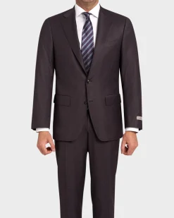 Exclusive Royal Burgundy Check Wool Suit