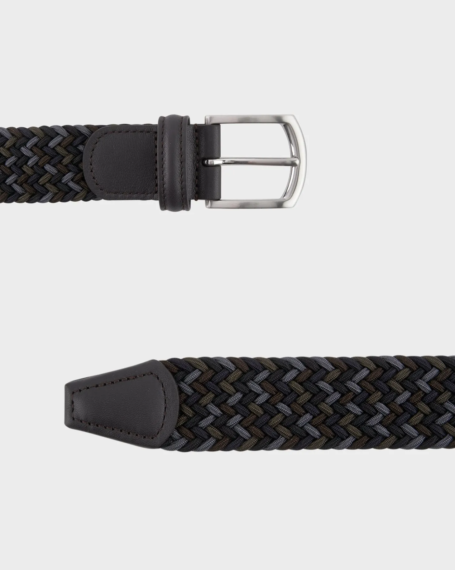 Green Blue And Grey Woven Elastic Belt