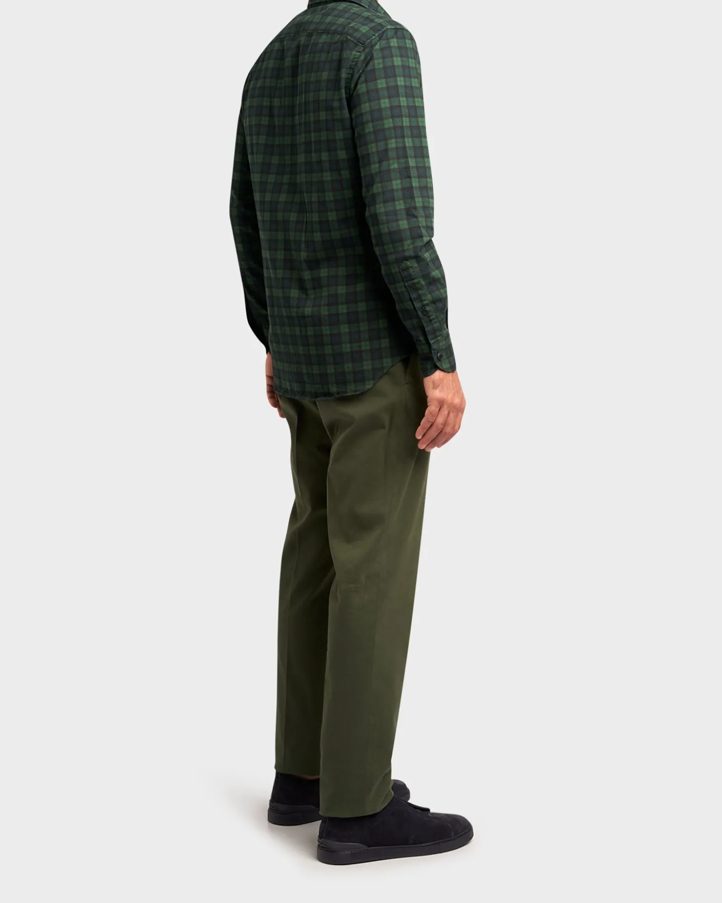 Green Cotton Chinos