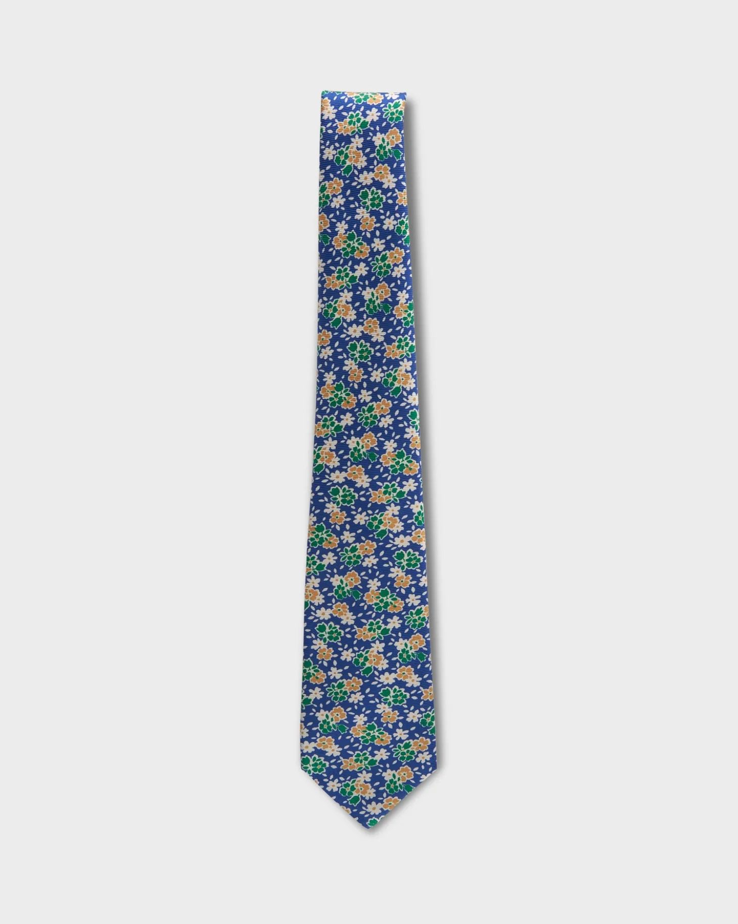 Green Floral Silk Tie