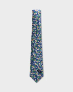 Green Floral Silk Tie