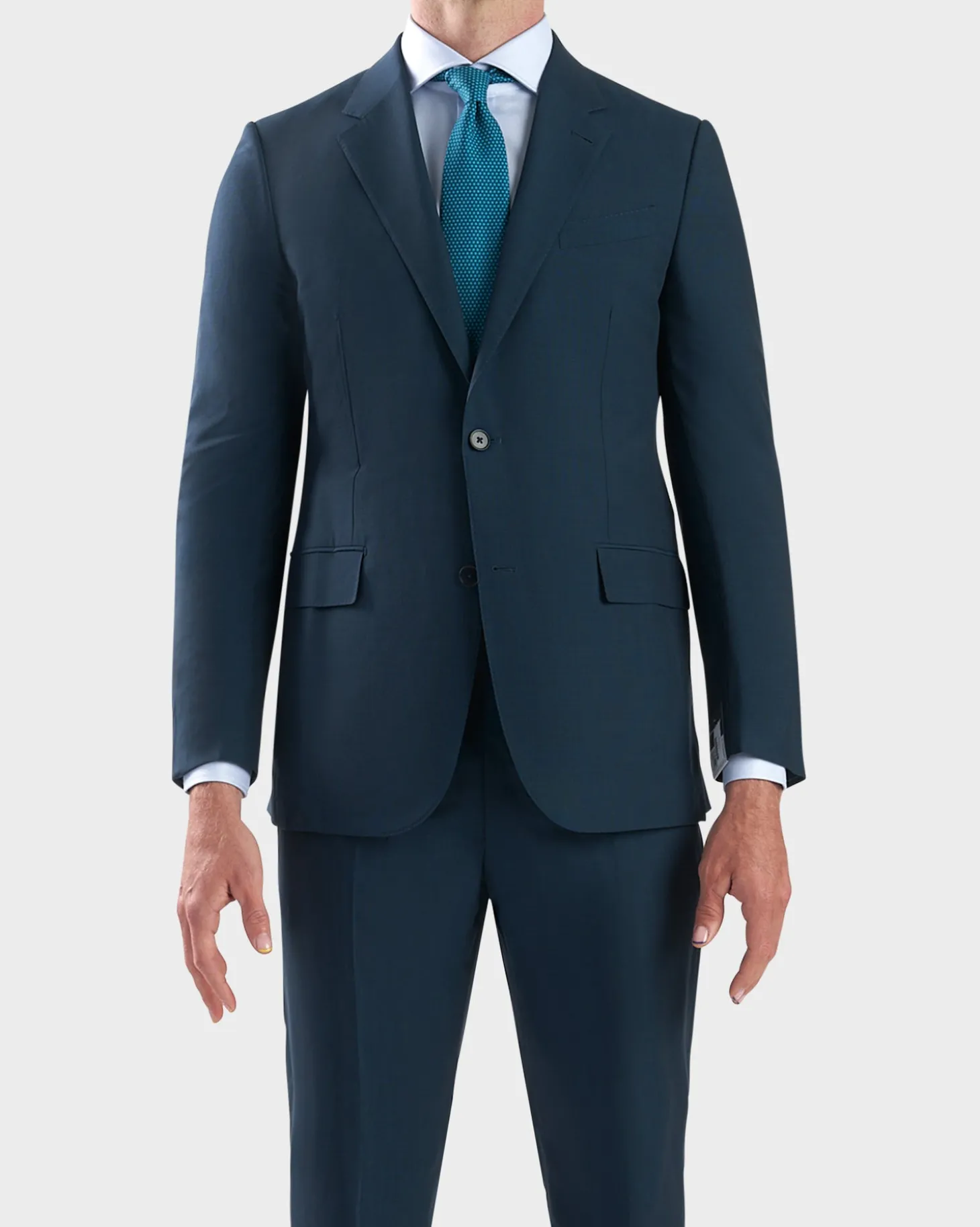 Green Wool Silk Milano Suit