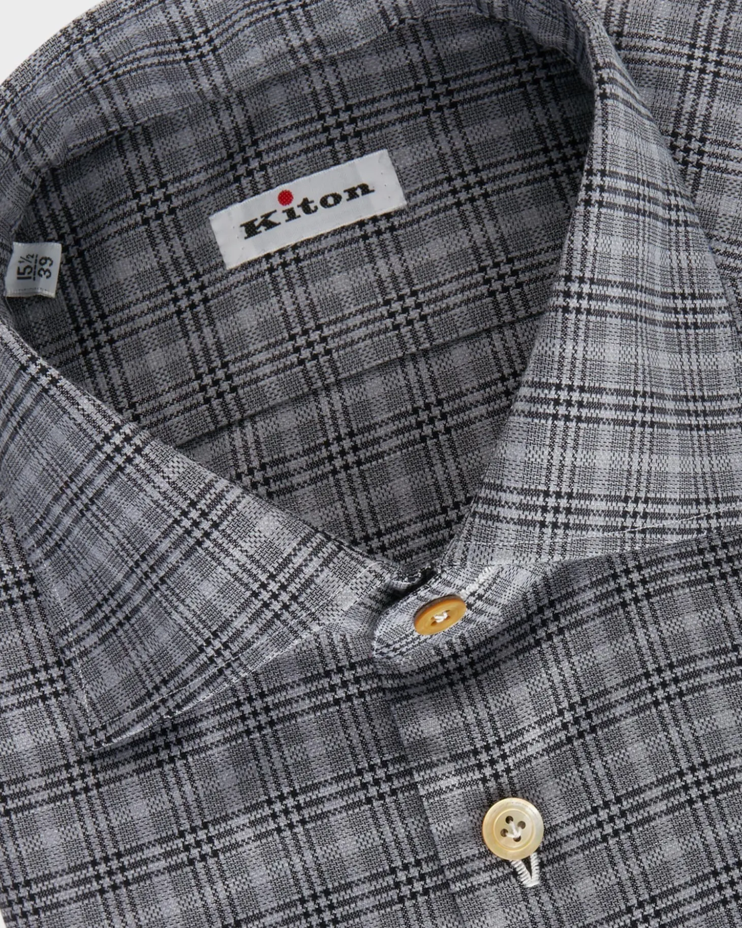 Grey And Black Check Cotton Shirt