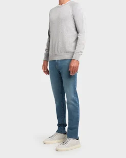 Grey Cashmere Crew Neck Sweater