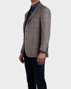 Grey Check Cashmere Sports Jacket