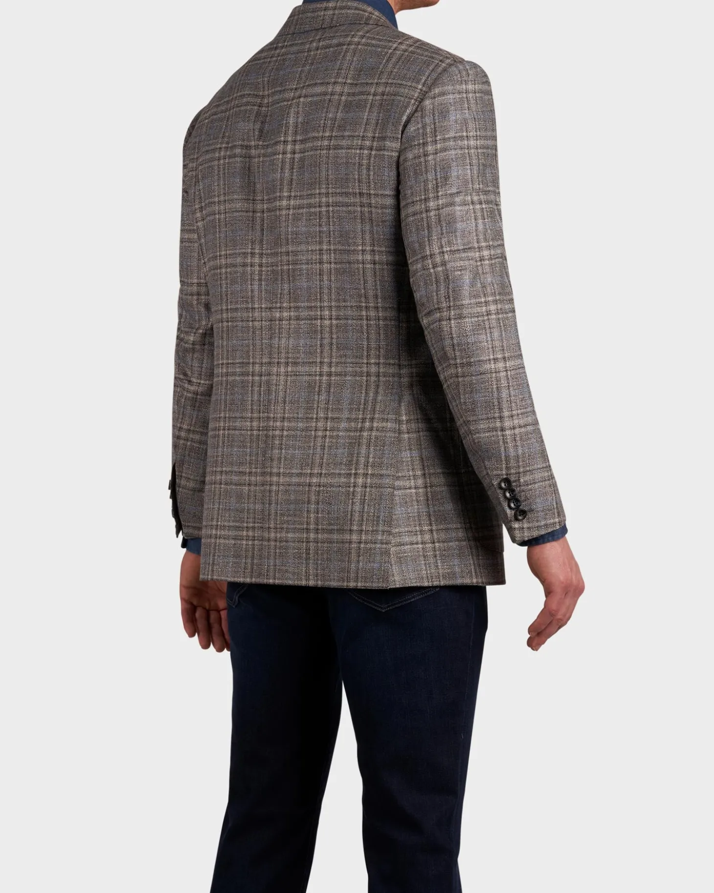 Grey Check Cashmere Sports Jacket