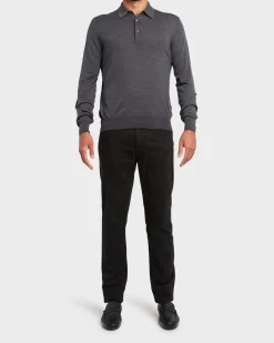 Grey Polo Wool Knit
