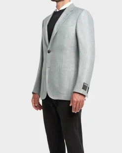 Grey Sage Silk Cashmere Sports Jacket