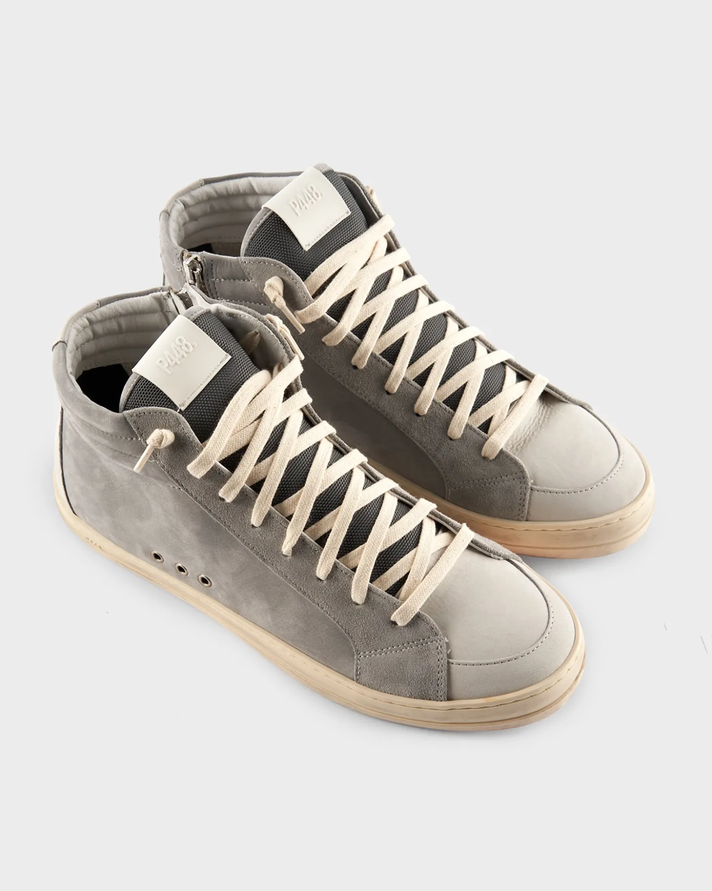 Grey Steel High Top Skate Sneakers