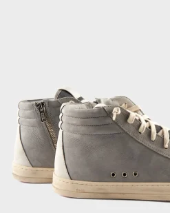 Grey Steel High Top Skate Sneakers