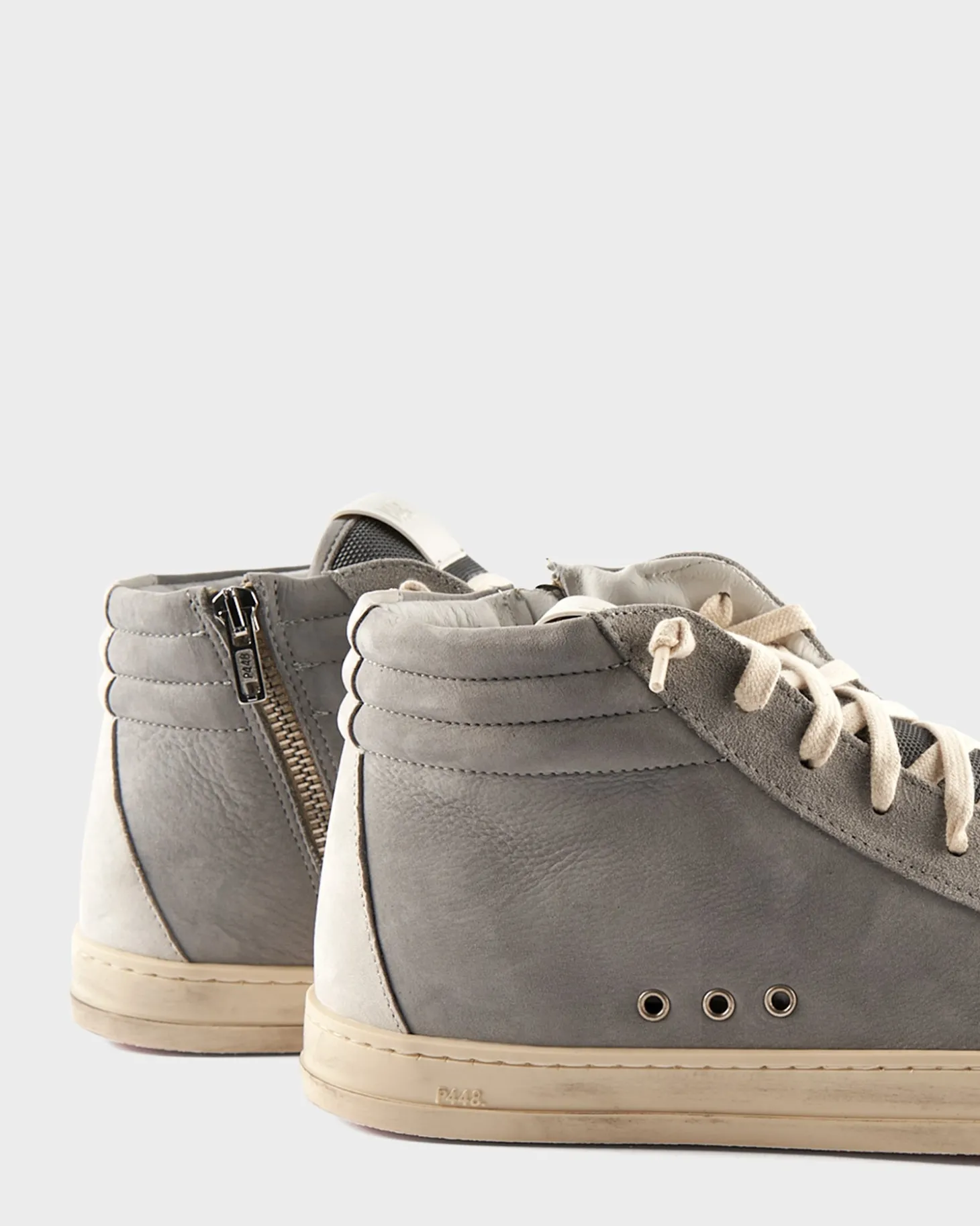 Grey Steel High Top Skate Sneakers