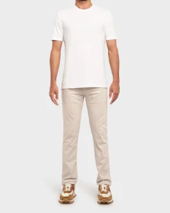 Ice Beige Stretch Denim Slim Fit Jeans