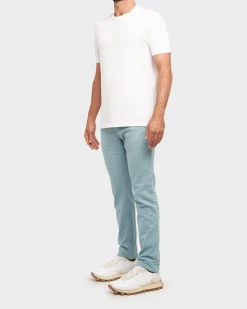 Ice Blue Cotton Stretch Slim Fit Denim Jeans