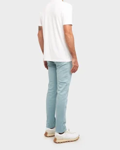 Ice Blue Cotton Stretch Slim Fit Denim Jeans