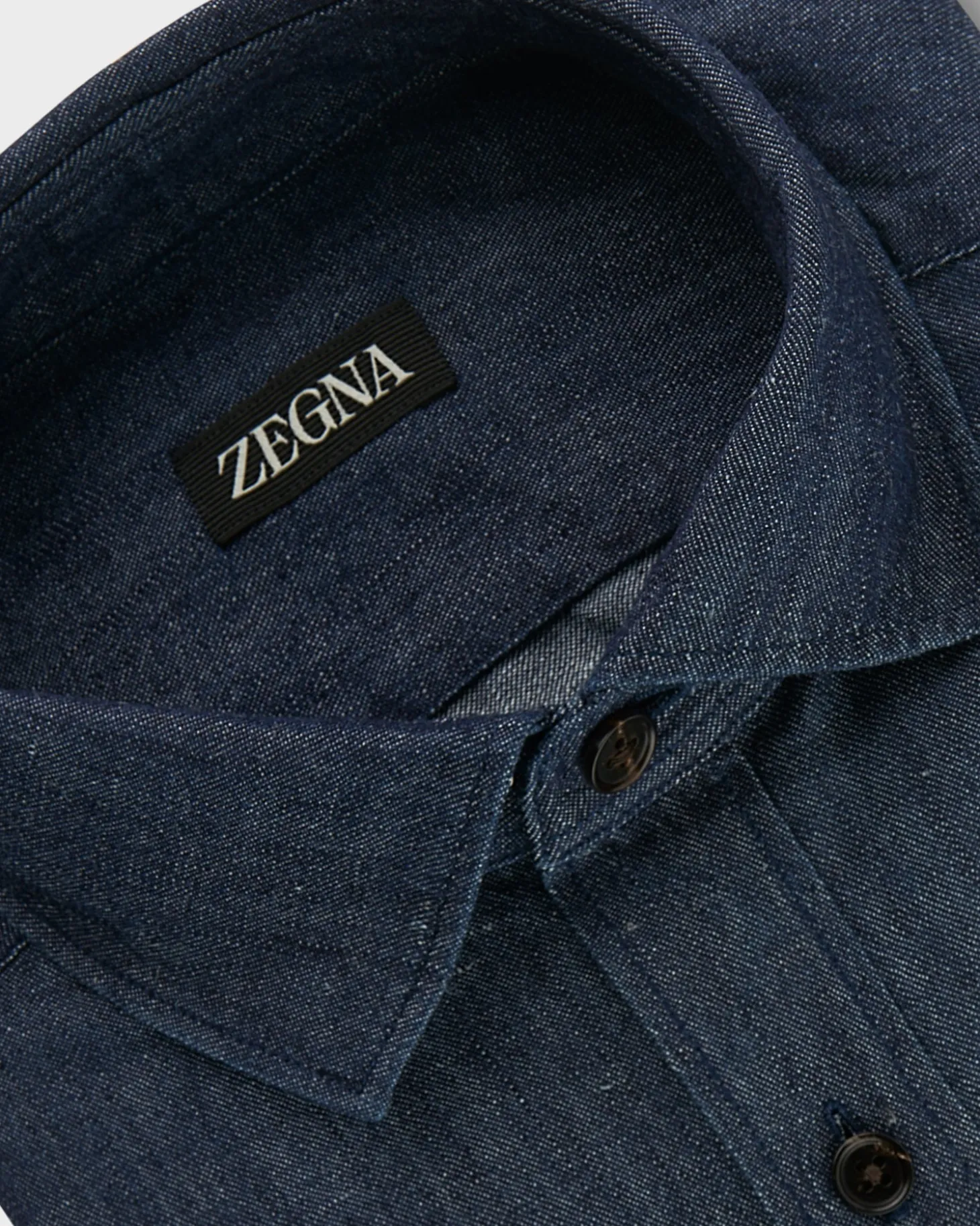 Indigo Blue Cotton Denim Shirt