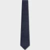 Indigo Hollow Patterned Cotton Tie