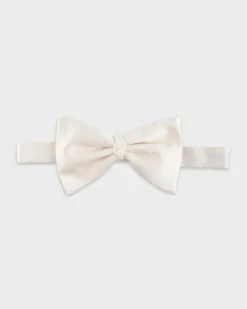 Ivory Silk Bow Tie