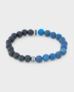 Lapis Silver Gear Bracelet