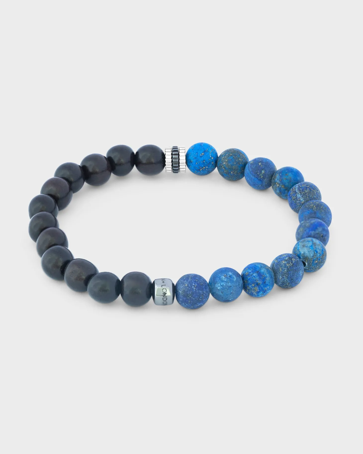 Lapis Silver Gear Bracelet