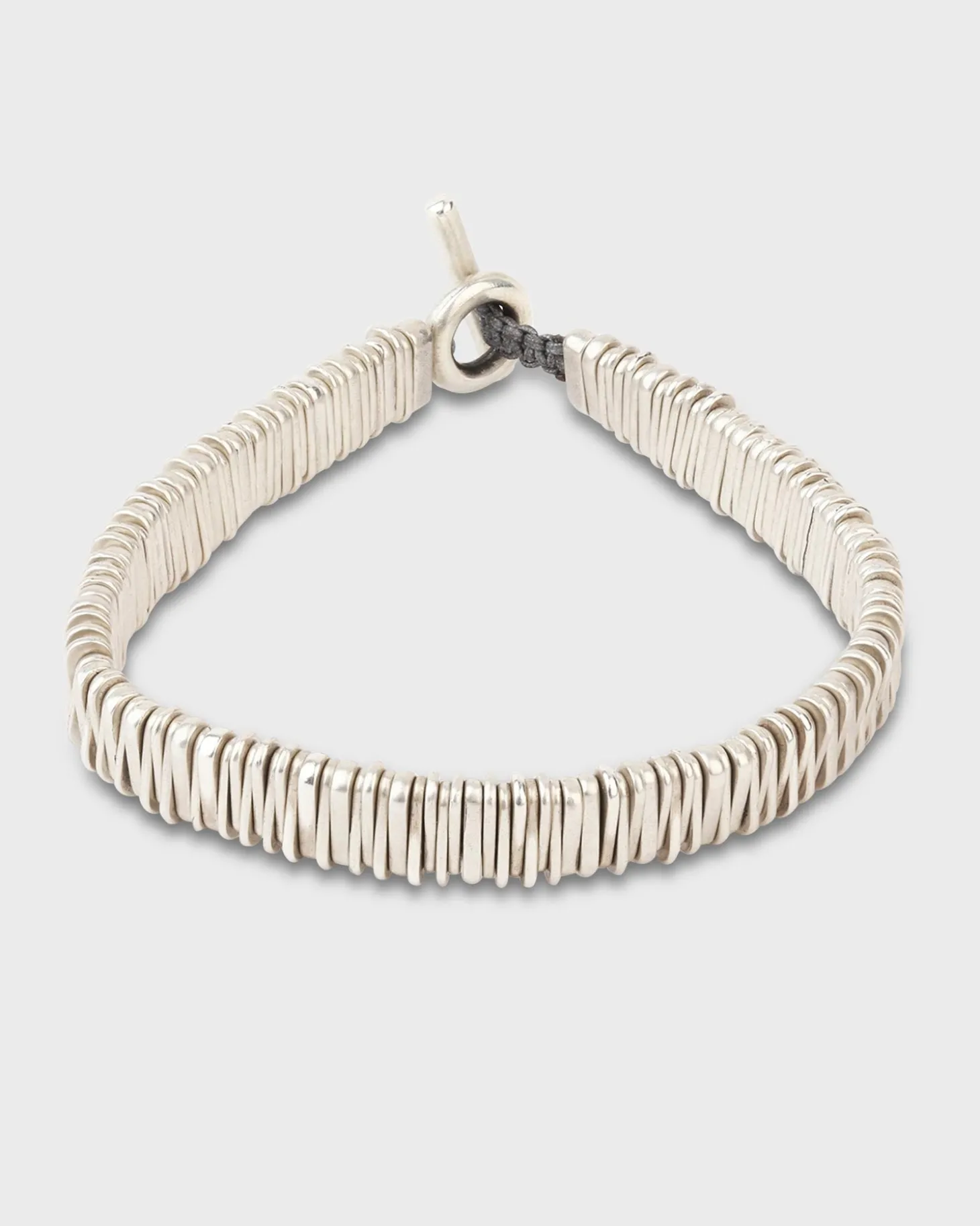 Large Zig Zag Sterling Silver Bracelet