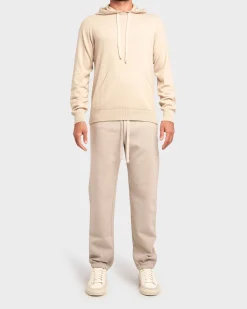 Light Beige Cashmere Hoodie