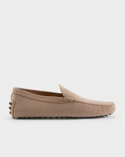 Light Beige Nubuck Gommino Driving Shoes