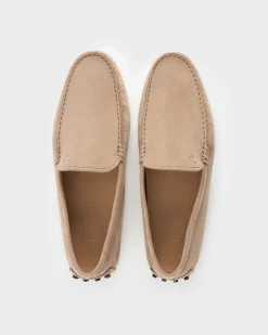 Light Beige Nubuck Gommino Driving Shoes