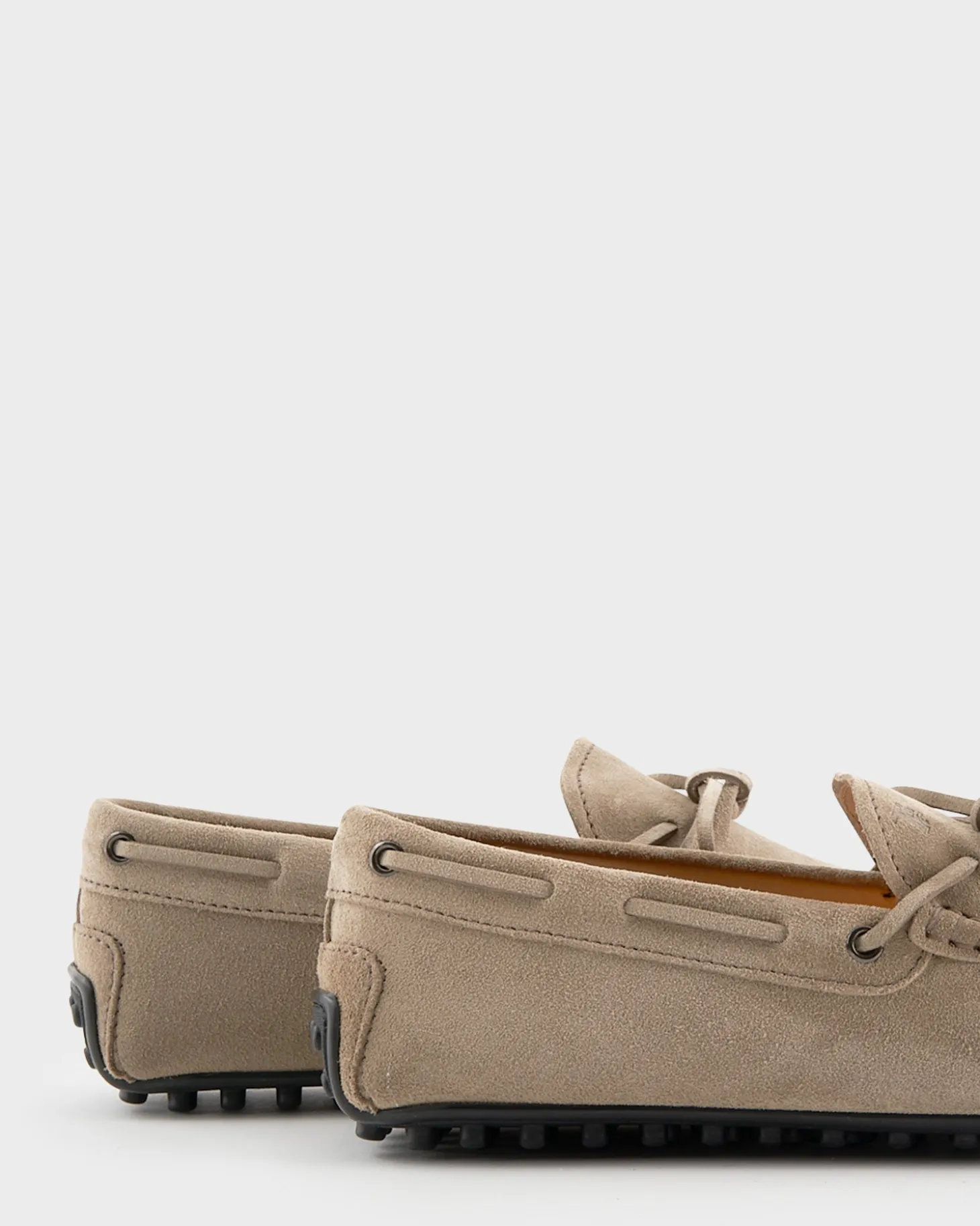 Light Beige Suede City Gommino Driving Shoes