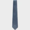 Light Blue And Black Triangular Pattern Silk Tie